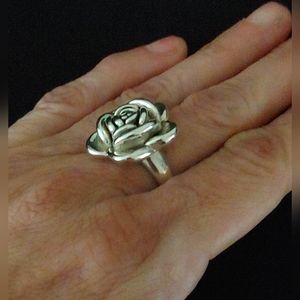 Sterling silver rose ring vintage